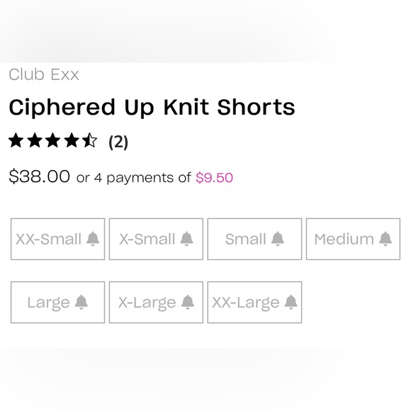 NWT ClubExx ciphered up knit shorts - Picture 5 of 6